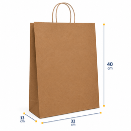 sacola de papel kraft  G